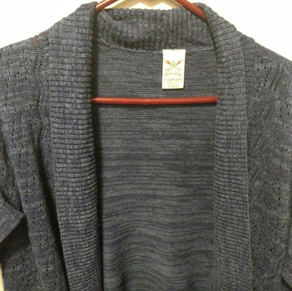 Faded Glory Sweaters - Short sleeve blue cardigan